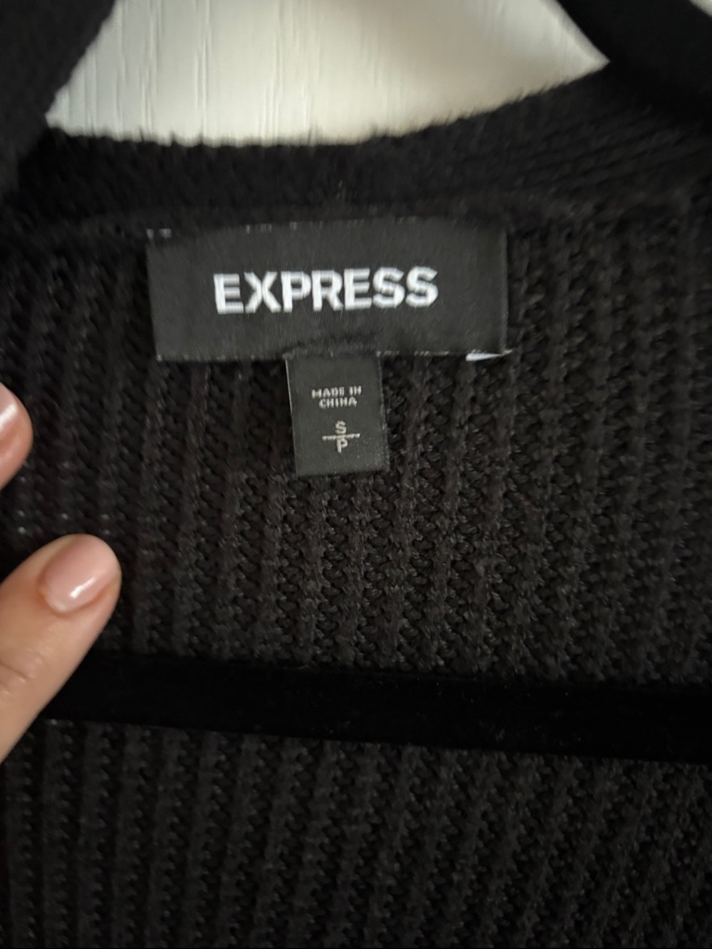 Express Ribbed Open Front Maxi Cardigan - Picture 2 of 4